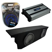 Fits 07-18 Jeep Wrangler JK Unlimited Alpine SWT-10S4 Dual 10 Sub Box HA-A800.1