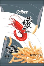 Calbee Prawn Crackers Black Pepper Flavour 90g