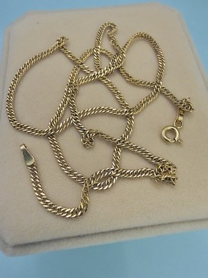 18K 750 K18 Japan Solid Gold Kihei Cuban Shiny Link Chain Men