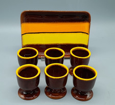 Zell am Harmersbach Havanna 1 Tablett und 6 Eierbecher 60s 70s Design Keramik