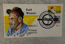 Artist Signed 9-6-96 1st Day Cover Wild Horse Cachet Orioles HOF Earl Weaver