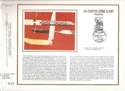 CEF FRANCE 1987 LA COUTELLERIE D'ART THIERS YT 2467 - Afbeelding 1 van 1