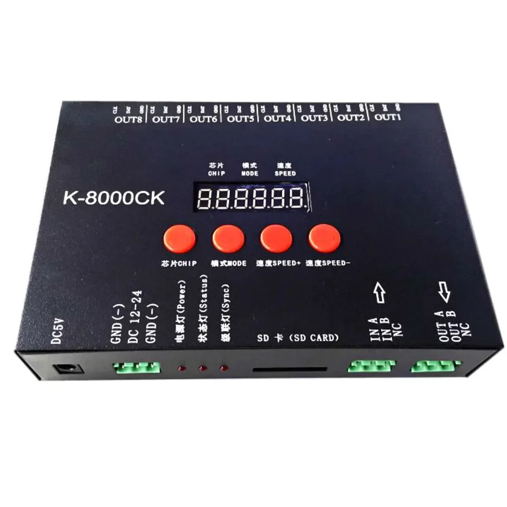 K-8000CK LED pixel SD card controller T-8000'upgraded