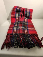 womens reversible tartan shaw/ wrap by mud pie