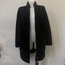 Luxury Premium Grade Toscana Sheepskin Coat - Black Uk 10 Rrp £1400 Karen Millen