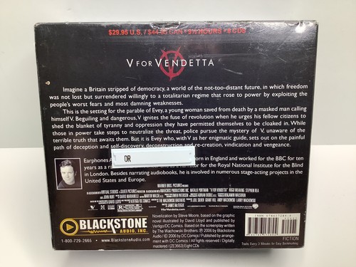 New V for Vendetta: Movie Audio 8 CDS Unabridged - Picture 2 of 5