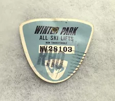 WINTER PARK Ski Lift Ticket c. Early 1970’s COLORADO Vtg Resort Souvenir Travel