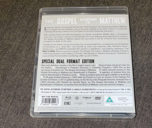 EUREKA! Pasolini: The Gospel According to Matthew. Dual format Blu-ray/DVD, NM - Bild 2 von 12