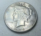 Circulated 1926-S San Francisco Mint Silver Peace Dollar. FREE SHIPPING  FE18