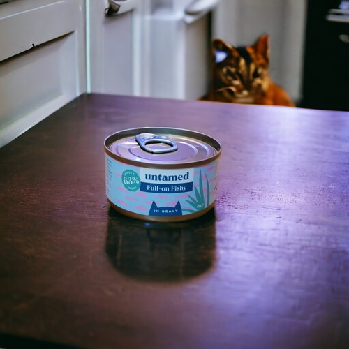 Untamed, cat food in gravy, 100 real meats hand shreaded meat in own juice