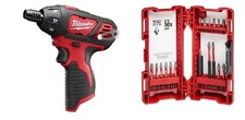 New Milwaukee  2401-20 1/4 inch Cordless Hex Screwdriver/5a/h  Battery/Chg/Bits