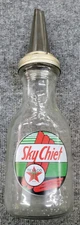 Texaco Gasoline Motor Oil Duraglass One qt. Jar With Spout
