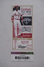 ST. LOUIS CARDINALS VS PADRES 7/18/2016 FULL TICKET ~ KEMP/GYORKO/PISCOTTY+ HRs