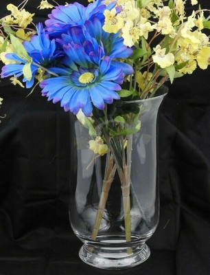 Hurricane Vase Clear Glass 9 5 Tall Flowers Pillar Candles
