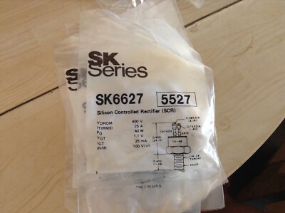 SK6627 EQUIV NTE5527 ECG5527( LOT OF 3)SIL CONTROL RECTIFIERS 