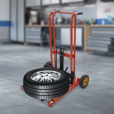 Hydraulic Material Lift 450lbs Winch Stacker Adjustable Pallet Dolly Lift 6-80cm