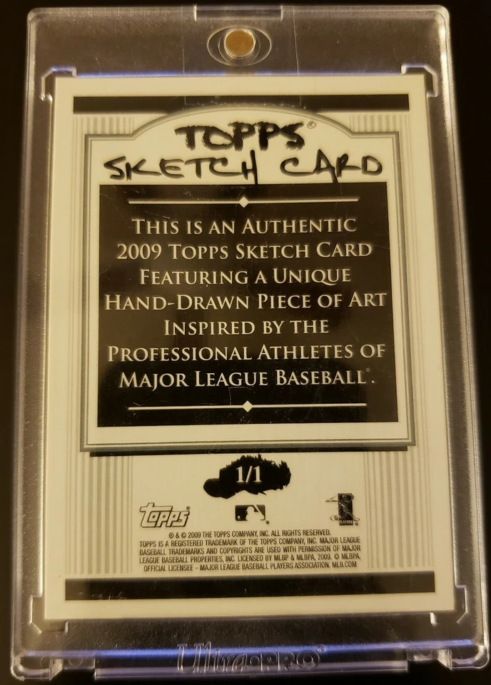 CHONE FIGGINS 2009 Topps Updates Highlights Sketch Andre LeRoy Davis #1/1 Angels - Image 2 of 2