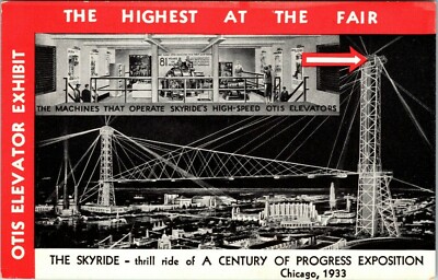 Vintage World's Fair Otis Elevator Sky Ride 1933 