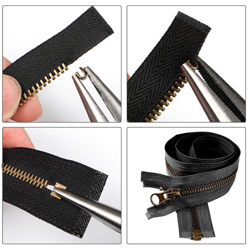 60Pcs Zip Repair Kit #3#5#8#10 Zipper Latch Slider Retainer Insertion Pins UK - Picture 6 of 6