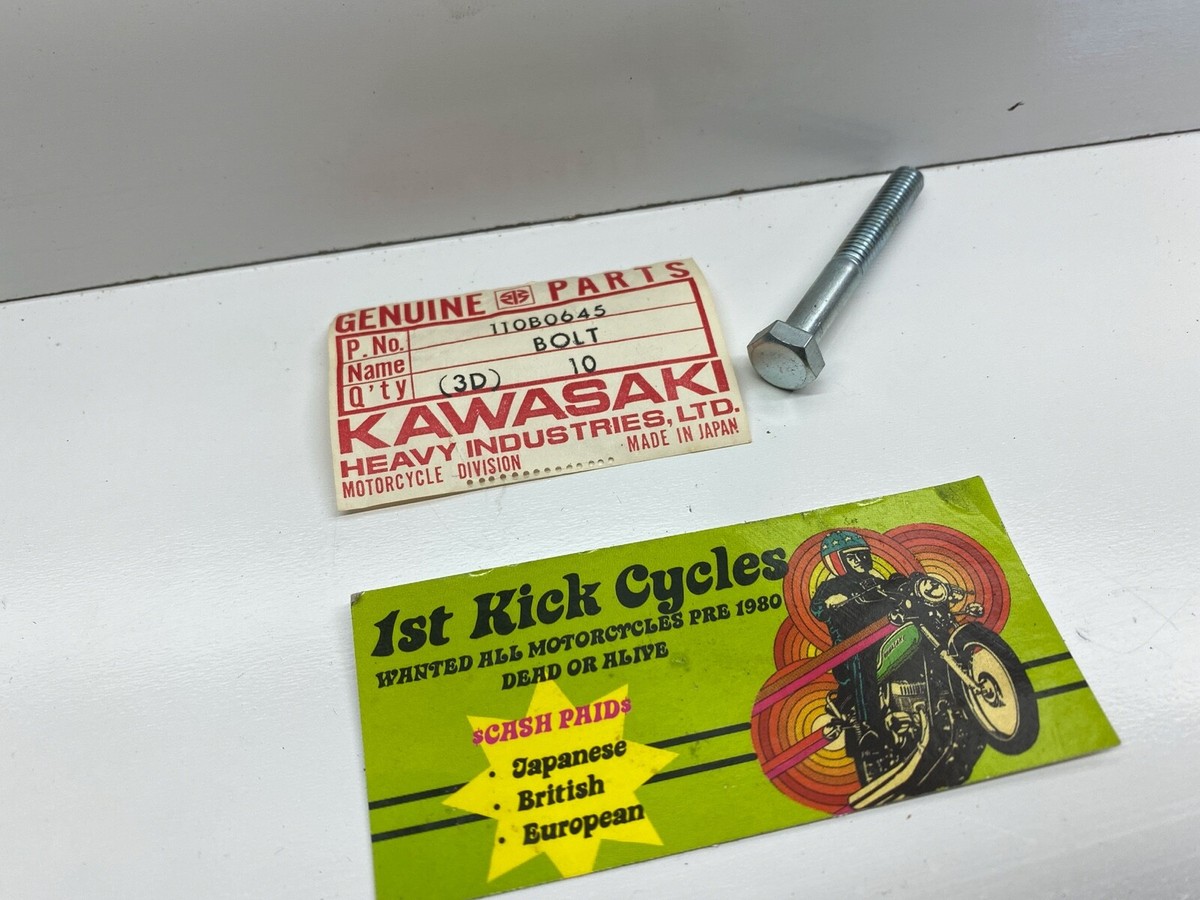 NOS KAWASAKI MOTORCYCLE HEX HEAD 6X45 BOLT Z1 900 F9 KDX250 KDX420