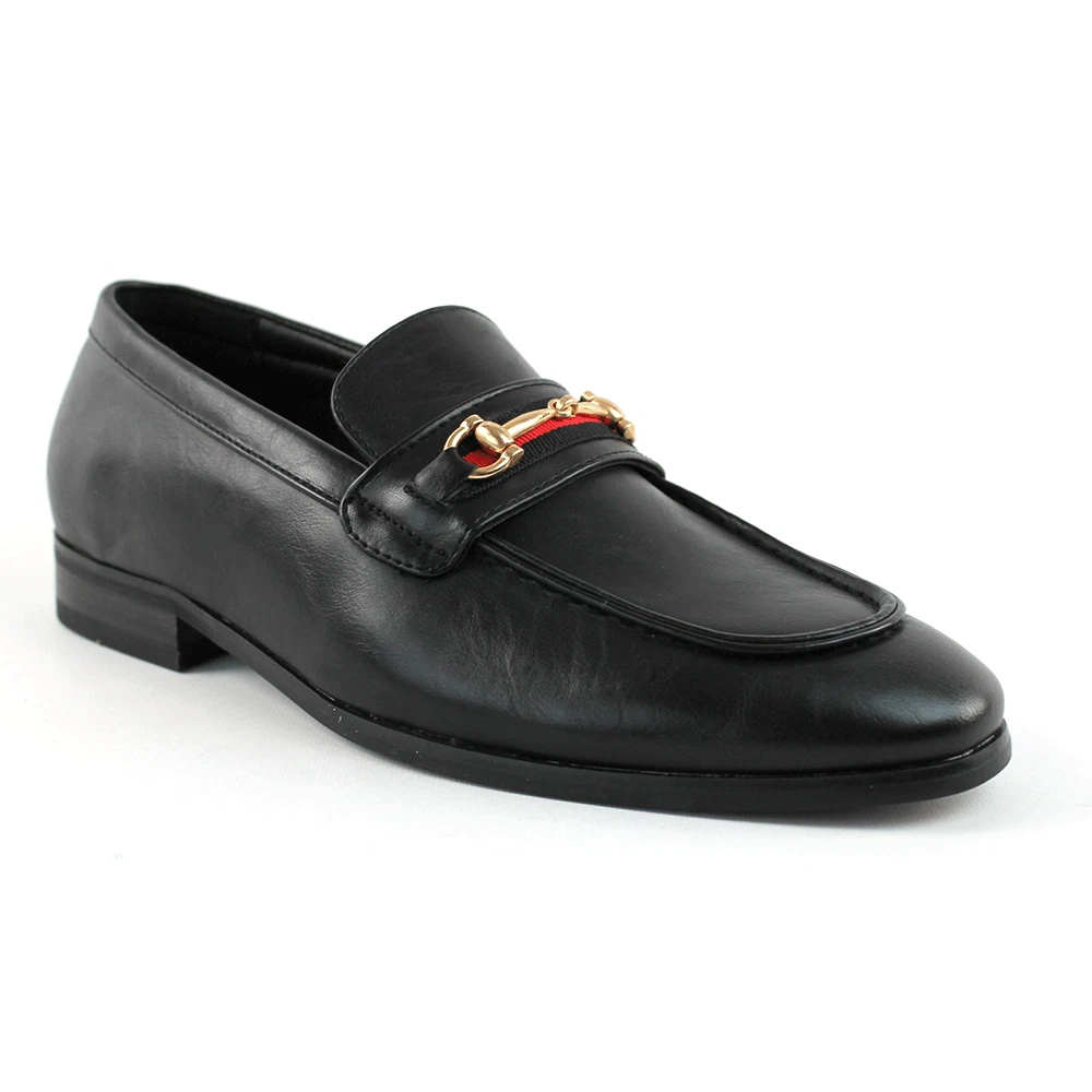 Louis Vuitton Mens Black Loafer Buckle Dress Shoes