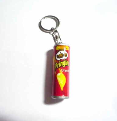 PRINGLES Chips ORIGINAL KEYCHAIN Keyring Novelty Indonesia 3D 2'' Tall Tube Cute