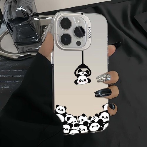 Case For iPhone 16 Pro Max 15 14 12 13 11 XR XS 7 8 SE Cute Pandas Phone Cover - Picture 3 of 28