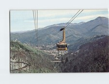 Postcard Panoramic View Of Gatlinburg Aerial Tramway Tennessee