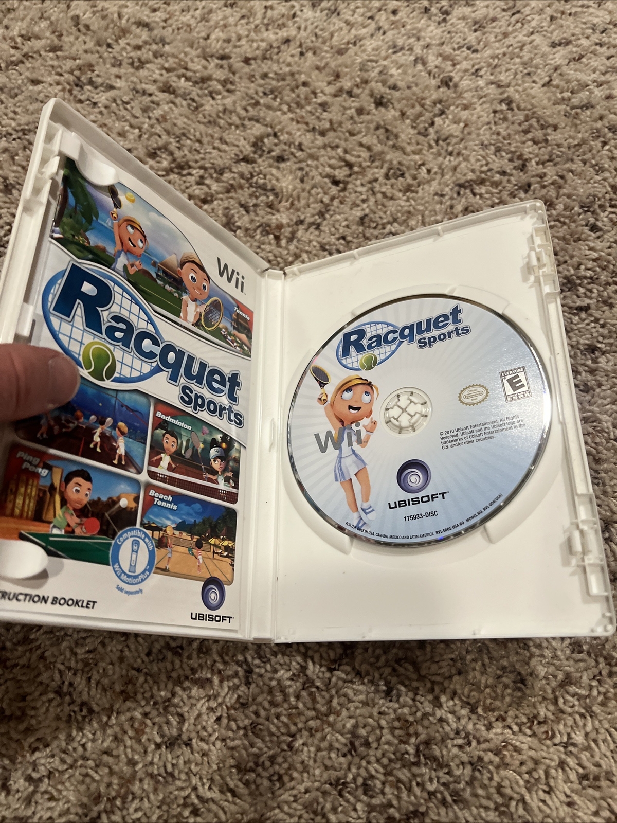 Racquet Sports (Nintendo Wii, 2010) Complete Tested - See Description