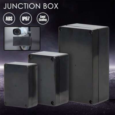 Black Plastic Project Enclosure DIY Electrical Junction Box Waterproof Dustproof
