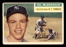 1956 Topps Baseball #225 Gil McDougald GD *g2