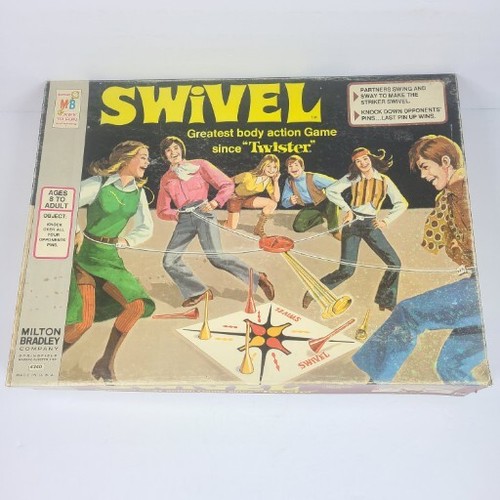SWIVEL GAME 4240 MILTON BRADLEY 1972 Original Box COMPLETE Action Game - Picture 2 of 24