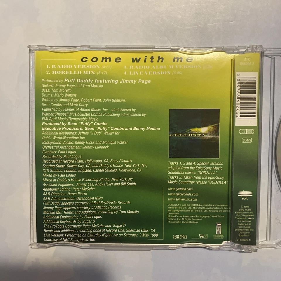 TT Puff Daddy Featuring Jimmy Page – Come With Me  VERY GOOD CONDITION - Image 3 of 4
