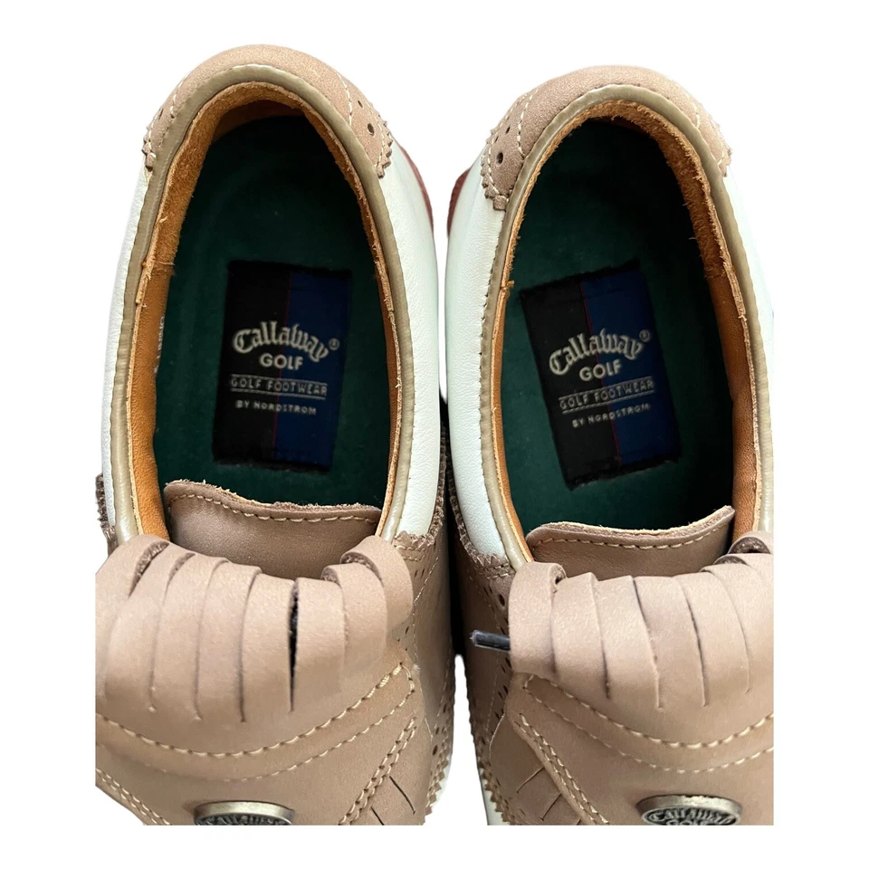 ZAPATOS DE SILLÍN DE GOLF CALLAWAY; páramo ancho, para mujer, sin clavos, con kilties, talla 5 1/2 W Foto 4 de 4