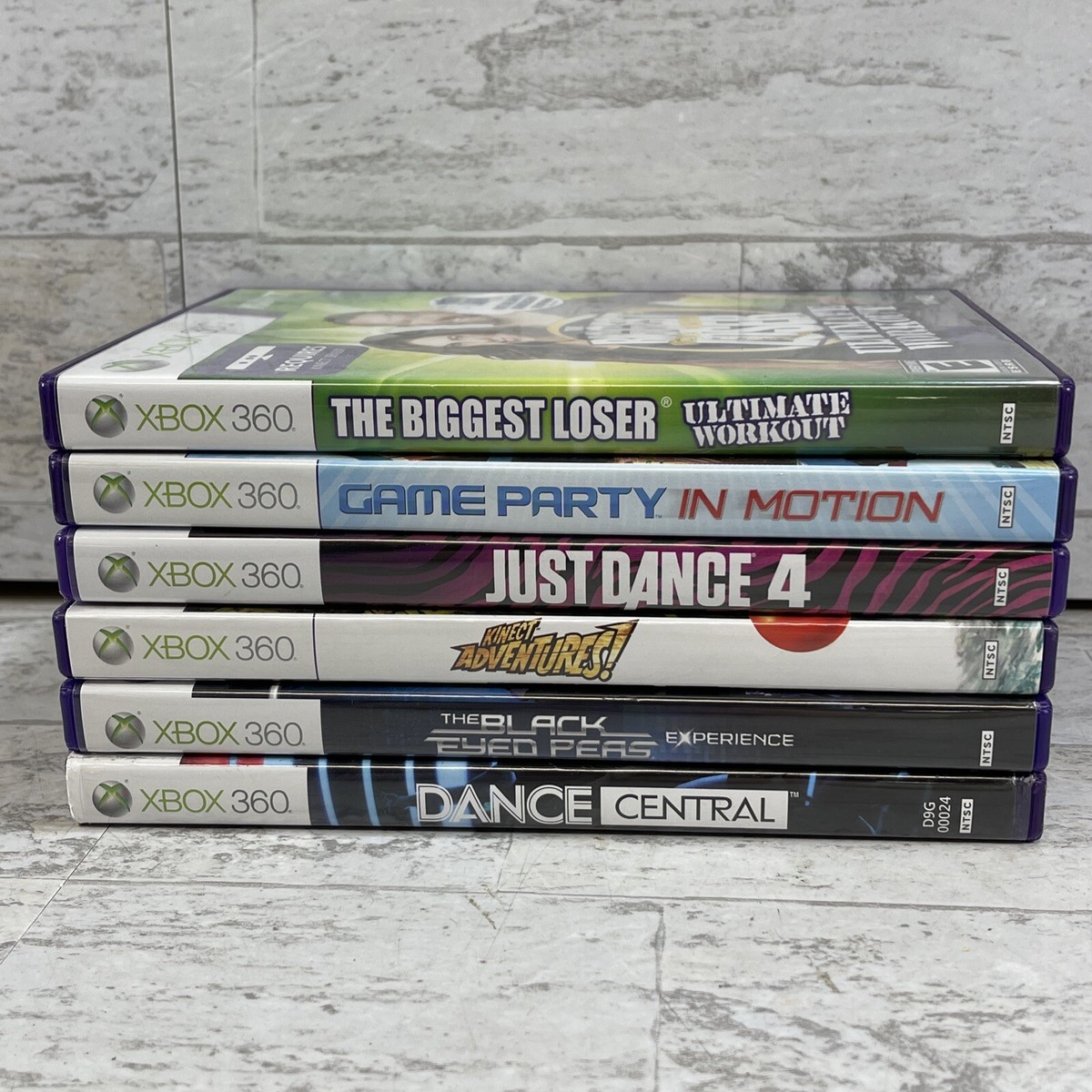XBOX 360 Kinect game LOT (6) SPORTS-DANCE-ADVENTURES-WORKOUT-GAME