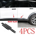 For Ford Explorer 2020-2026 4PCS Body Door Side Molding Cover Trim Glossy Black