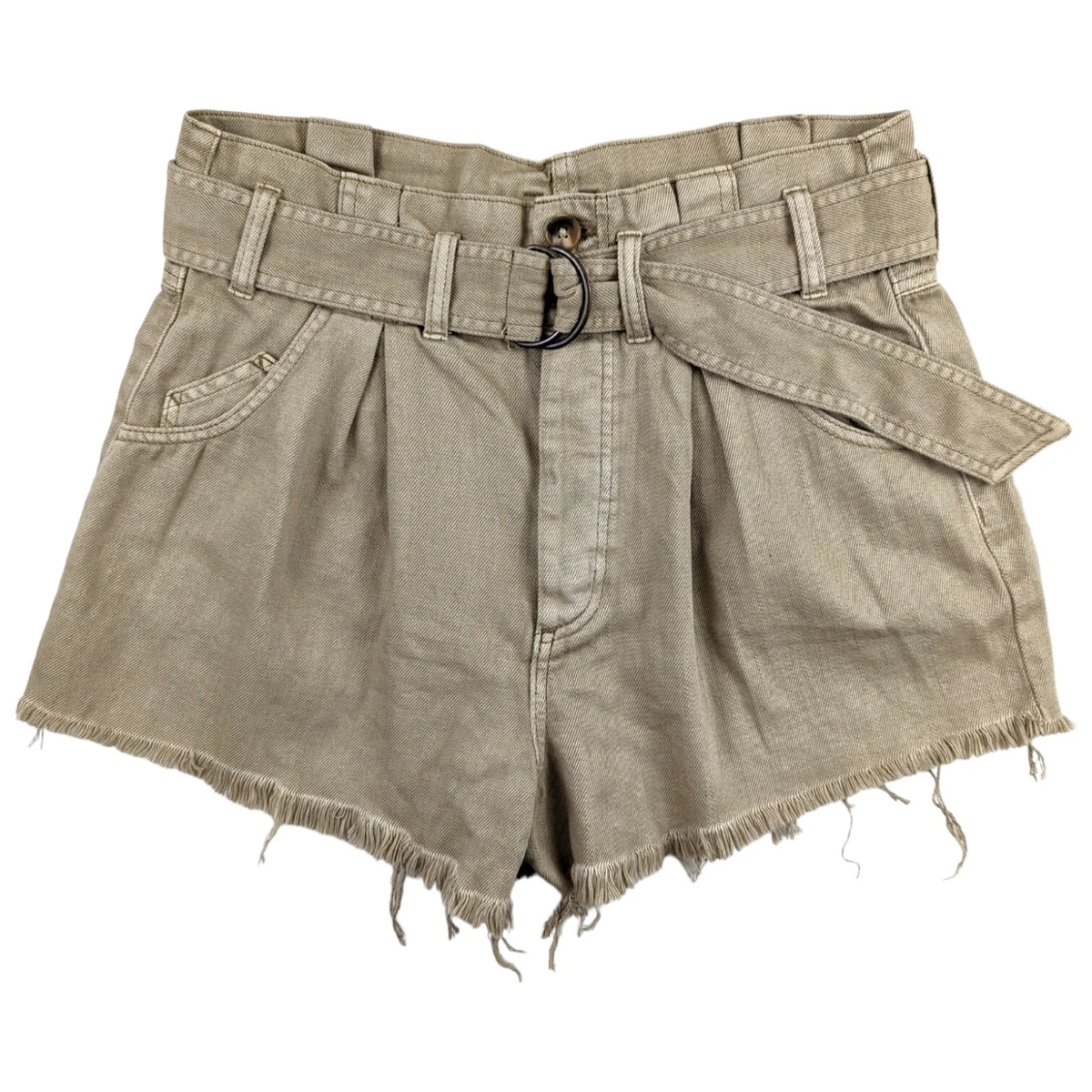 Beige paper cheap bag shorts