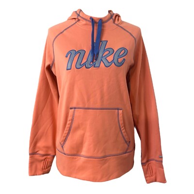 pink and blue sleeve nike hoodie
