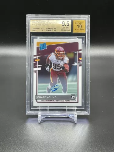 2020 Donruss Optic Rookie Auto #70/150 Chase Young BGS 9.5 Auto 10