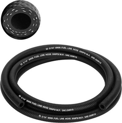 5/16'' Fuel Line Hose, SAE 30R10 5FT 300PSI High Pressure Submersible for Automot