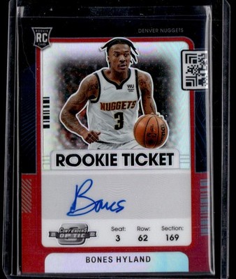 BONES HYLAND 2021-22 PANINI CONTENDERS OPTIC AUTO /75 VARIATION BLUE RC AUTO
