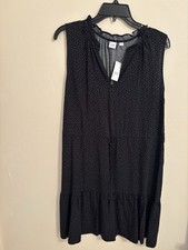 Womens GAP NWT Women’s Sleeveless Dress Size XL Draw String Waist Ruffle Bottom