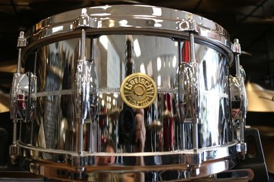 Gretsch USA Custom 6.5x14 Chrome over Brass Snare Drum - Open Box