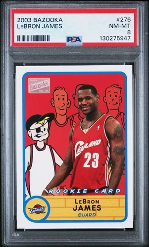 2003-04 Topps Bazooka - LeBron James #276 - RC Rookie - PSA 8 NM-MT