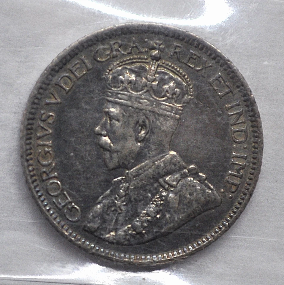 1913 Broad Leaves Canada 10 cents ICCS graded VF-30 *Polished - Image 2 of 3