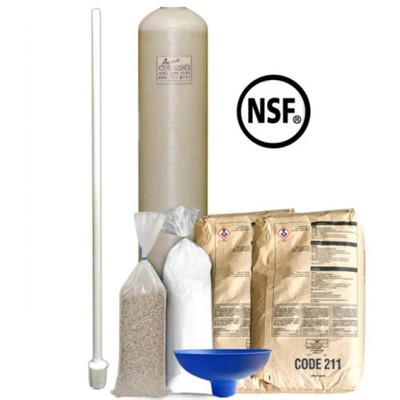 9x48 pH Neutralizer Acid Neutralizing System with In-Out Utility Head