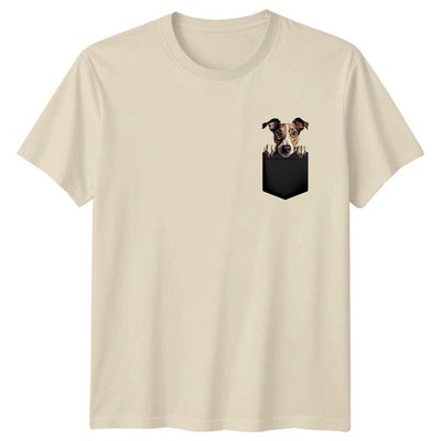 Peeking Jack Russell Terrier Hunderasse Tiere Herren T-Shirt Damen Tee Grafik
