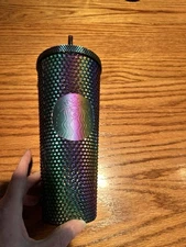 STARBUCKS HOLOGRAPIC STUDDED TUMBLER Cold Cup 24 OZ