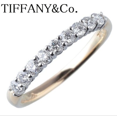 TIFFANY & Co. Forever Halb Diamant Ring Größe US5 Pt 950 Gebraucht