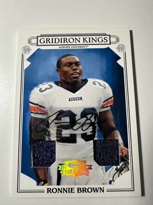 2007 Donruss Threads Ronnie Brown Gridiron Kings Dual Patch Auto /10 Game Worn